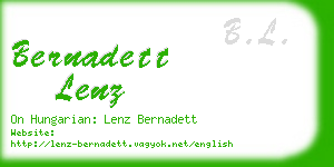 bernadett lenz business card